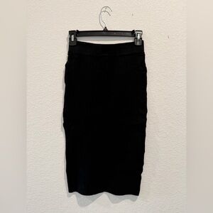 Leith Nordstrom black bodycon high waist knit ribbed pencil midi skirt